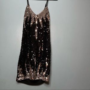 Medium Black and Silver Sequin Dress